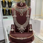 Diamond alike bridal combo set SBDBCS512 - Image 2