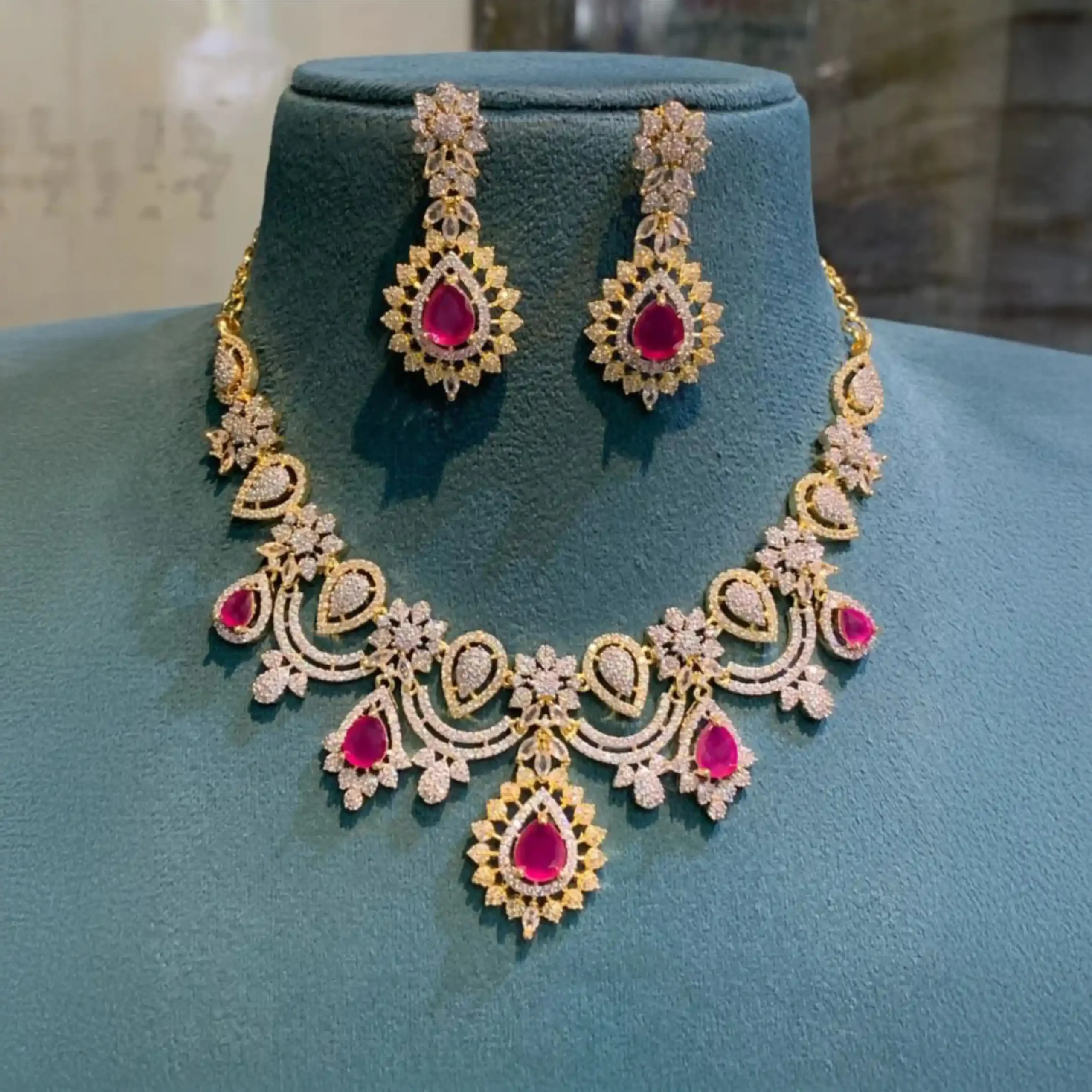 SB-NK-DH (1) Diamond Alike Necklace SBDN510 - Image 1