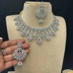 Silver or Rodium Finish Necklace SBSFN526 - Image 3