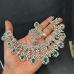 Silver or Rodium Finish Necklace SBSFN526 - Image 2