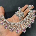 Silver or Rodium Finish Necklace SBSFN526 - Image 6