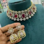 Diamond Alike Choker With Jumkhas SBDCJ538 - Image 2