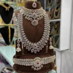 Diamond Alike Heavy Bridal Comb Set - Image 2