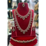 Diamond Alike Bridal Full Jewellery Set SBDABFJS648 - Image 3