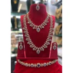 Diamond Alike Bridal Full Jewellery Set SBDABFJS648 - Image 4