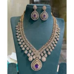 Diamond Alike U Shape Necklace SBDAUSN655 - Image 2
