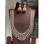 Diamond Alike Long Haram With Earrings SBDALHWE666