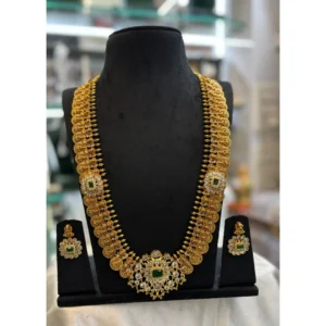 Long Kasu Haram With Earrings SBLSH669